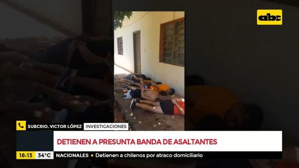 Detienen a presunta banda de asaltantes - Crimen y castigo - ABC Color