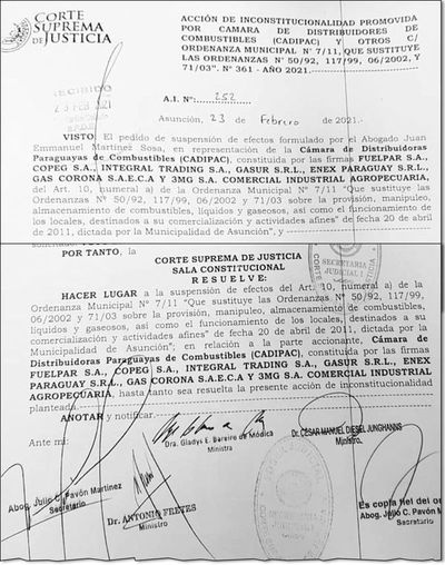 Corte da vía libre para habilitación desmedida de gasolineras en capital - Nacionales - ABC Color