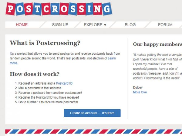 Postcrossing, la red social donde se escribe a mano
