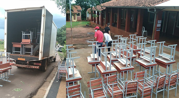 PROSIGUE ENTREGA DE MOBILIARIOS A ESCUELAS INDÍGENAS DEL DEPARTAMENTO