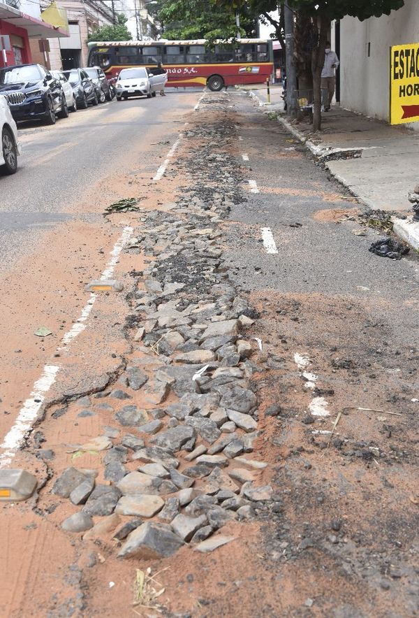 Bicisenda “adorno” se encuentra intransitable - Nacionales - ABC Color