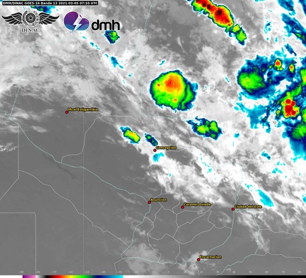 Lluvias y tormentas persistirán en el Norte - Nacionales - ABC Color