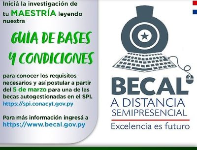 BECAL habilita postulación para maestrías a distancia y semipresencial