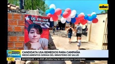 Precandidata a concejal usa medicamentos que serían de Salud para su campaña - ABC Noticias - ABC Color