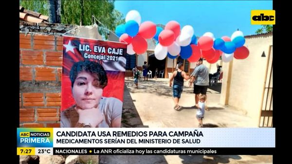 Precandidata a concejal usa medicamentos que serían de Salud para su campaña - ABC Noticias - ABC Color