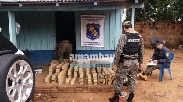 Antinarcóticos incautó más de media tonelada de marihuana prensada en Capitán Bado