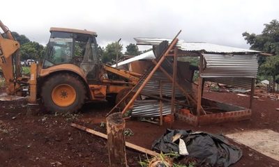 Por quinta vez realizan desalojo en el Km. 11 de CDE
