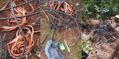 POLICÍAS RECUPERARON CABLES ROBADOS DE ESTACIÓN DE BOMBEO DE MBOI CAE.