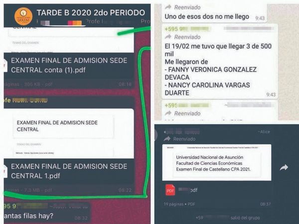 Lío en la UNA por chats con exámenes de ingreso