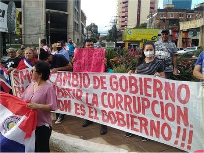 Manifestación contra el Gobierno inicia en Alto Paraná