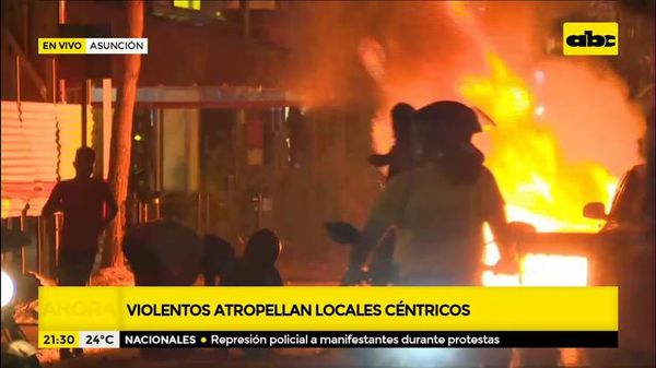 Violentos atropellan locales céntricos - ABC Noticias - ABC Color