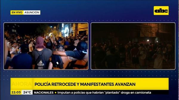 Tregua ko’ä manifestante ha Policía oipysóva protesta pacífica - ABC Remiandu - ABC Color