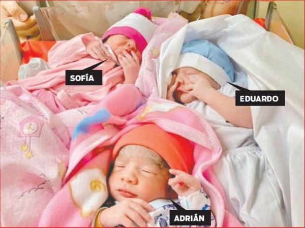 Esperaban dos bebés, pero nacieron tres bendiciones