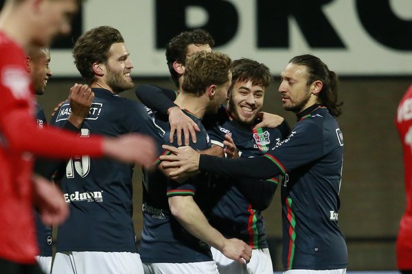 Édgar Barreto anotó en la goleada del NEC Nijmegen en Holanda