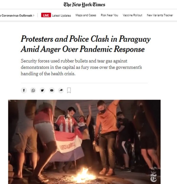 La manifestación #EstoyParaElMarzoParaguay2021 recorre el mundo - Nacionales - ABC Color