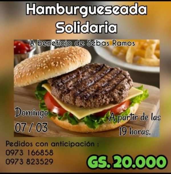 Preparan hamburguesa solidaria para costear gastos médicos