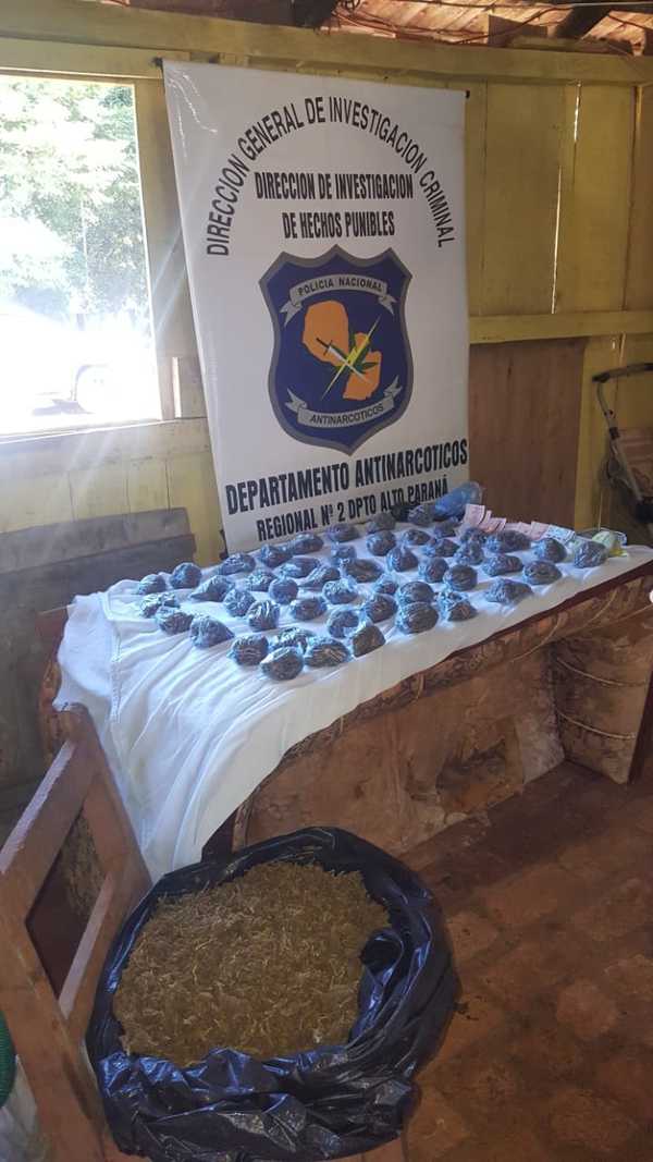 Mallorquín: Incautan marihuana mediante allanamiento