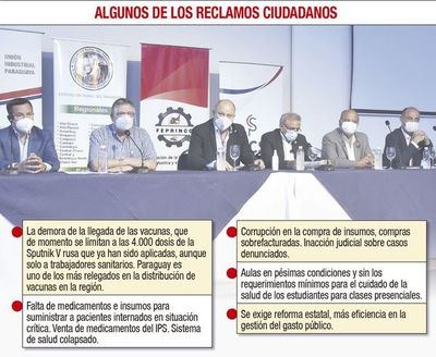 Gremios exigen  cambios más profundos que garanticen la salud y la economía - Nacionales - ABC Color