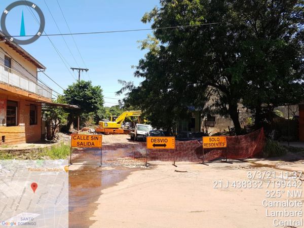 MOPC implementa desvíos para desarrollo de obras en el arroyo Leandro Sosa de Lambaré | .::Agencia IP::.