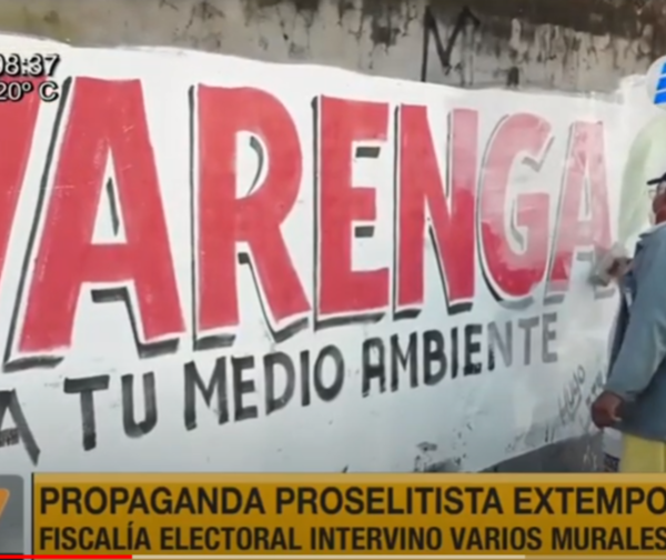 Fiscalía interviene murales con propagandas proselitistas