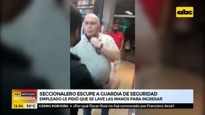 Seccionalero escupe a guardia de seguridad - ABC Noticias - ABC Color