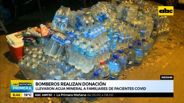 Bomberos realizaron donación a familiares de pacientes con COVID - ABC Noticias - ABC Color