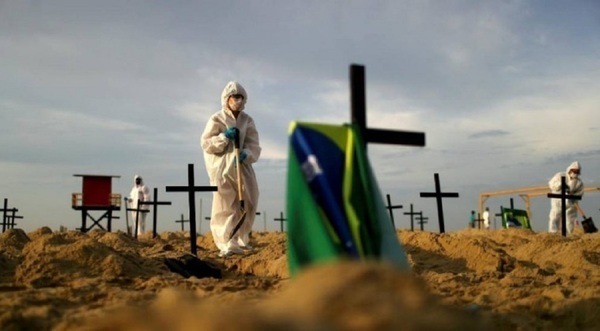 En las últimas 24 horas Brasil registró un nuevo récord de muertes diarias por Covid-19 con 1.972 fallecidos