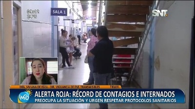 Alerta Roja: Récord de contagios e internados - SNT
