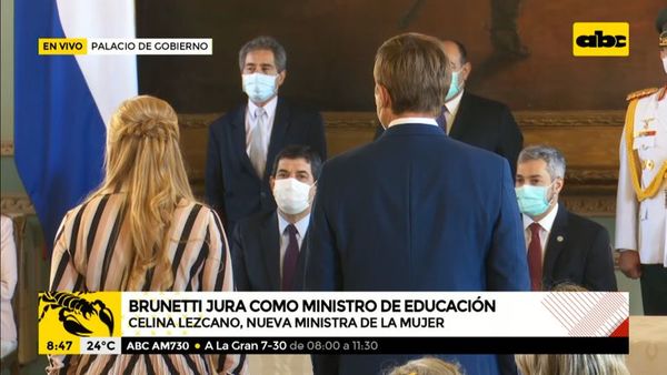 Juan Manuel Brunetti y Celina Lezcano juran como nuevos ministros - A la gran 730 - ABC Color