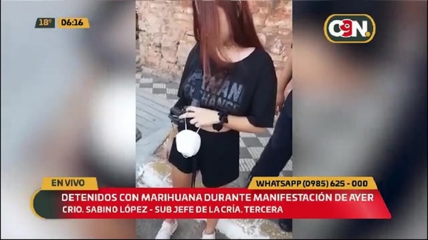 Asunción: Detenidos con marihuana durante la manifestación de ayer - C9N
