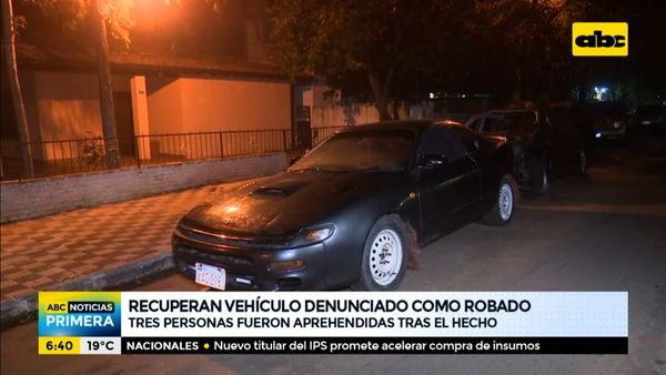 Recuperan vehículo denunciado como robado - ABC Noticias - ABC Color