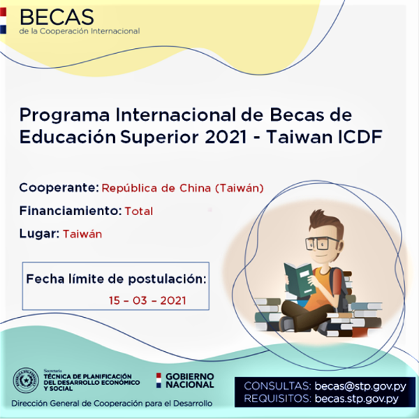 Este lunes cierra el periodo de postulación a becas de maestrías y doctorados en Taiwán | .::Agencia IP::.