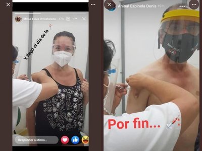 Viralizan fotos de una pareja recibiendo la vacuna