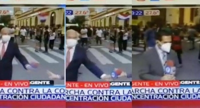 Diario HOY | Pifiada de Telefuturo y NPY en "monumental" despliegue de cobertura de marcha ciudadana