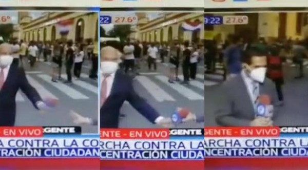 Pifiada de Telefuturo y NPY en 'monumental' despliegue de cobertura de marcha ciudadana