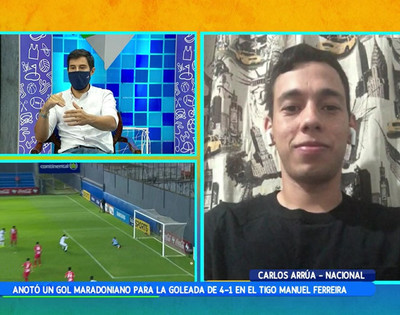 Carlos Arrúa sigue viendo su golazo ante Olimpia
