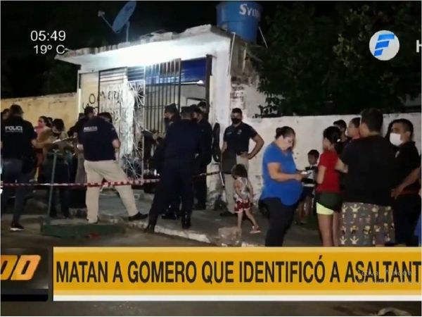 Gomero que identificó a asaltantes fue asesinado en Asunción