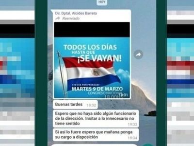 Perdió su cargo por una publicación a favor de la manifestación