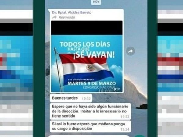 Perdió su cargo por una publicación a favor de la manifestación
