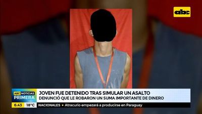 Joven fue detenido tras simular un asalto - ABC Noticias - ABC Color