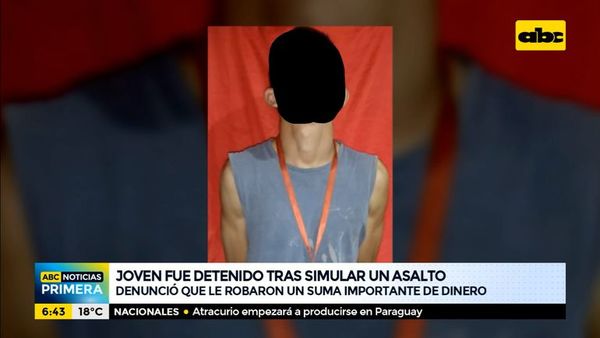 Joven fue detenido tras simular un asalto - ABC Noticias - ABC Color