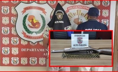 Funcionario municipal de O´leary es detenido con un fusil y municiones