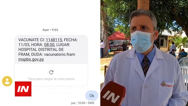 DR. RICARDO PONT, ÚNICO CIRUJANO EN HOSPITAL RESPIRATORIO DE FRAM RECIBIÓ LA VACUNA CONTRA EL COVID.