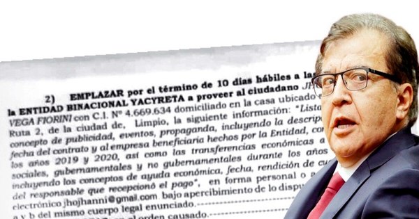 La Nación / Jueza sale en contra de Duarte Frutos y lo emplaza a que provea información