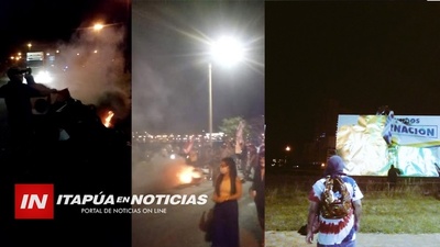 ENCARNACIÓN: DESTRUYEN CARTEL PRO VIDA-PRO FAMILIA DURANTE MANIFESTACIONES