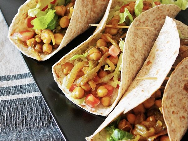 Burritos rapiditos con pollo y garbanzo para probar algo nuevo