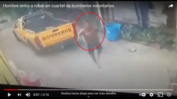 Entró en cuartel de bomberos y robó el celular de una voluntaria » San Lorenzo PY