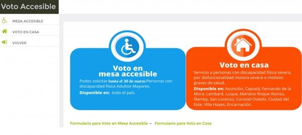 Interesados en Voto en Casa y Voto en Mesa Accesible pueden solicitar inclusión hasta el 30 de marzo
