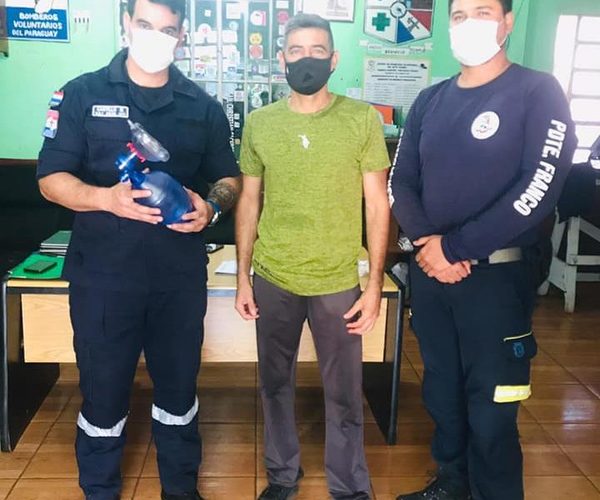 Bomberos de Franco recepcionan donaciones