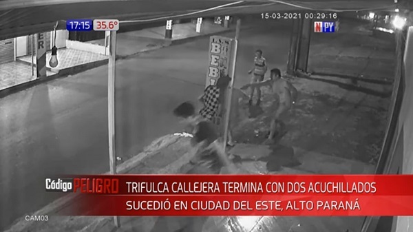 Pelea callejera deja dos heridos en Ciudad del Este